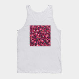 Pink Floral Pattern Tank Top